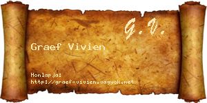 Graef Vivien névjegykártya